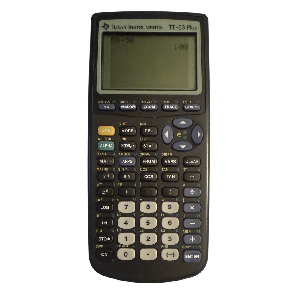 Texas Instruments T1-83 Plus Graphing Calculator & Slide CoverTested Working - Picture 2 of 8